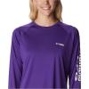 imageColumbia Womens Tidal Tee II Long Sleeve ShirtVivid PurpleWhite Logo