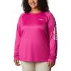 imageColumbia Womens Tidal Tee II Long Sleeve ShirtWild FuchsiaWhite Logo