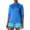 imageColumbia Womens Tidal Tee II Long Sleeve ShirtVivid BlueLime Glow