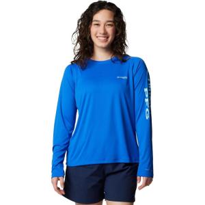imageColumbia Womens Tidal Tee II Long Sleeve ShirtBluebell HeatherWhite Logo