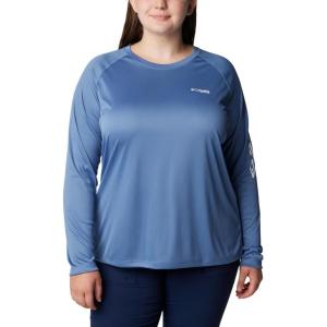 imageColumbia Womens Tidal Tee II Long Sleeve ShirtBluestoneWhite Logo