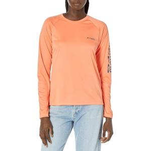 imageColumbia Womens Tidal Tee II Long Sleeve ShirtBright NectarCarbon Logo