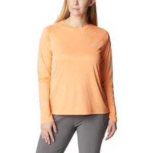 imageColumbia Womens Tidal Tee II Long Sleeve ShirtBright NectarMint Cay Logo