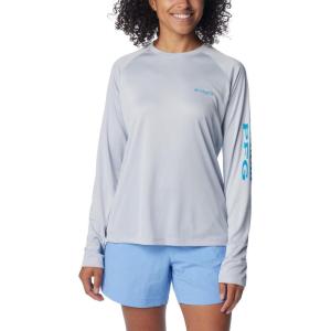 imageColumbia Womens Tidal Tee II Long Sleeve ShirtCirrus GreyOcean Blue Logo