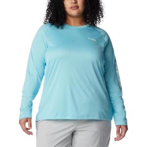 imageColumbia Womens Tidal Tee II Long Sleeve ShirtClear BlueWhite Logo