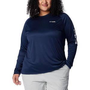 imageColumbia Womens Tidal Tee II Long Sleeve ShirtCollegiate NavyWhite Logo