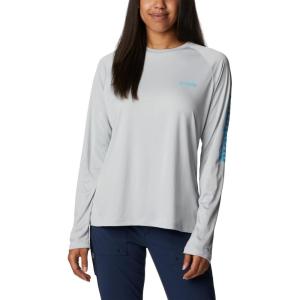 imageColumbia Womens Tidal Tee II Long Sleeve ShirtCool GreyRiptide Logo