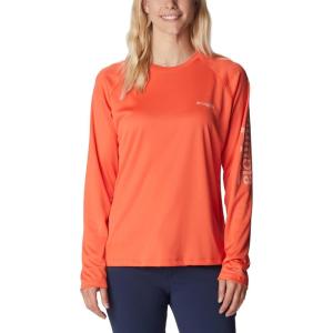 imageColumbia Womens Tidal Tee II Long Sleeve ShirtCorangeLight Coral Logo