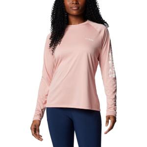 imageColumbia Womens Tidal Tee II Long Sleeve ShirtFaux PinkWhite Logo