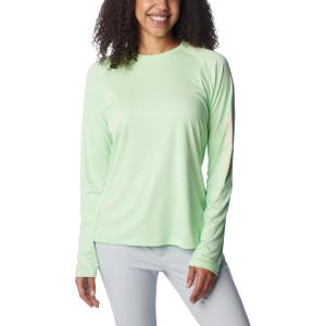 imageColumbia Womens Tidal Tee II Long Sleeve ShirtKey WestPeach Fizz Logo