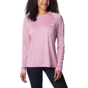 imageColumbia Womens Tidal Tee II Long Sleeve ShirtMinuetTiki Pink Logo