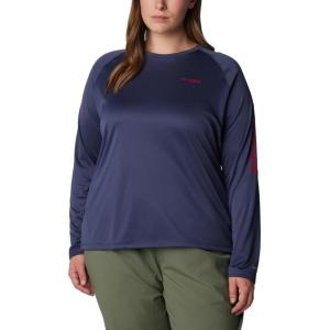imageColumbia Womens Tidal Tee II Long Sleeve ShirtNocturnalRed Spark Logo