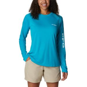 imageColumbia Womens Tidal Tee II Long Sleeve ShirtOcean TealWhite Logo
