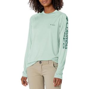 imageColumbia Womens Tidal Tee II Long Sleeve ShirtOrange BlastWhite Logo