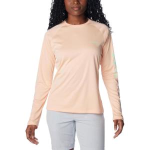 imageColumbia Womens Tidal Tee II Long Sleeve ShirtPeach FizzOcean Mint Logo