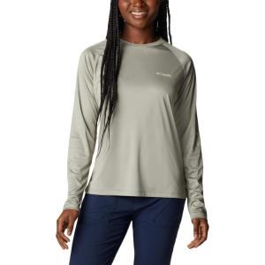 imageColumbia Womens Tidal Tee II Long Sleeve ShirtSea WaveWhite Logo