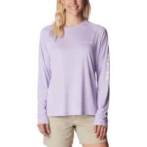 imageColumbia Womens Tidal Tee II Long Sleeve ShirtSoft VioletWhite Logo