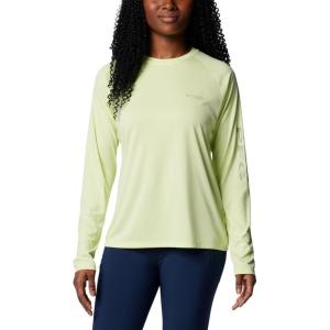 imageColumbia Womens Tidal Tee II Long Sleeve ShirtSpring YellowSmokey Sage Logo
