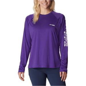 imageColumbia Womens Tidal Tee II Long Sleeve ShirtVivid PurpleWhite Logo