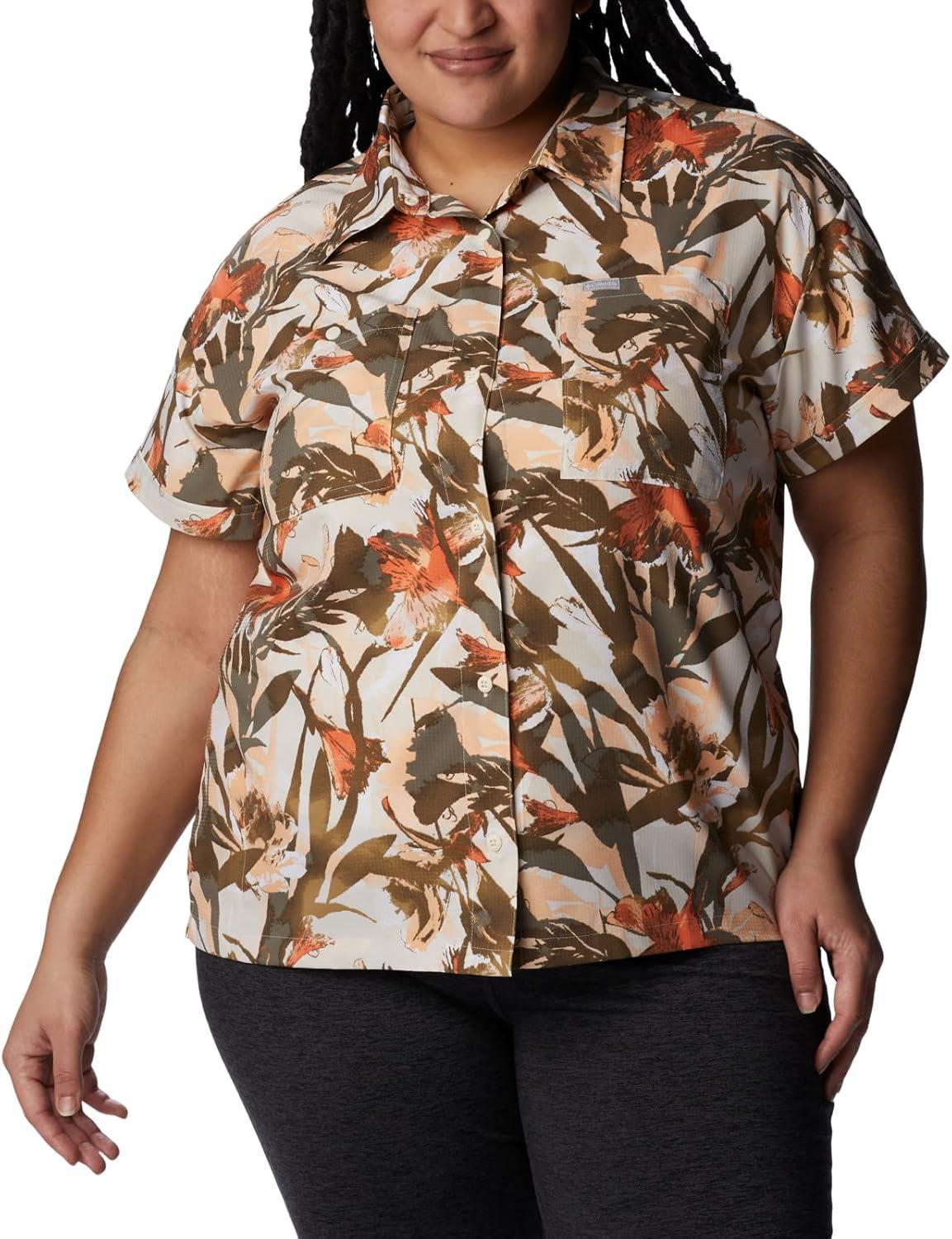 imageColumbia Womens Silver Ridge Utility Short Sleeve ShirtChalkFloriculture