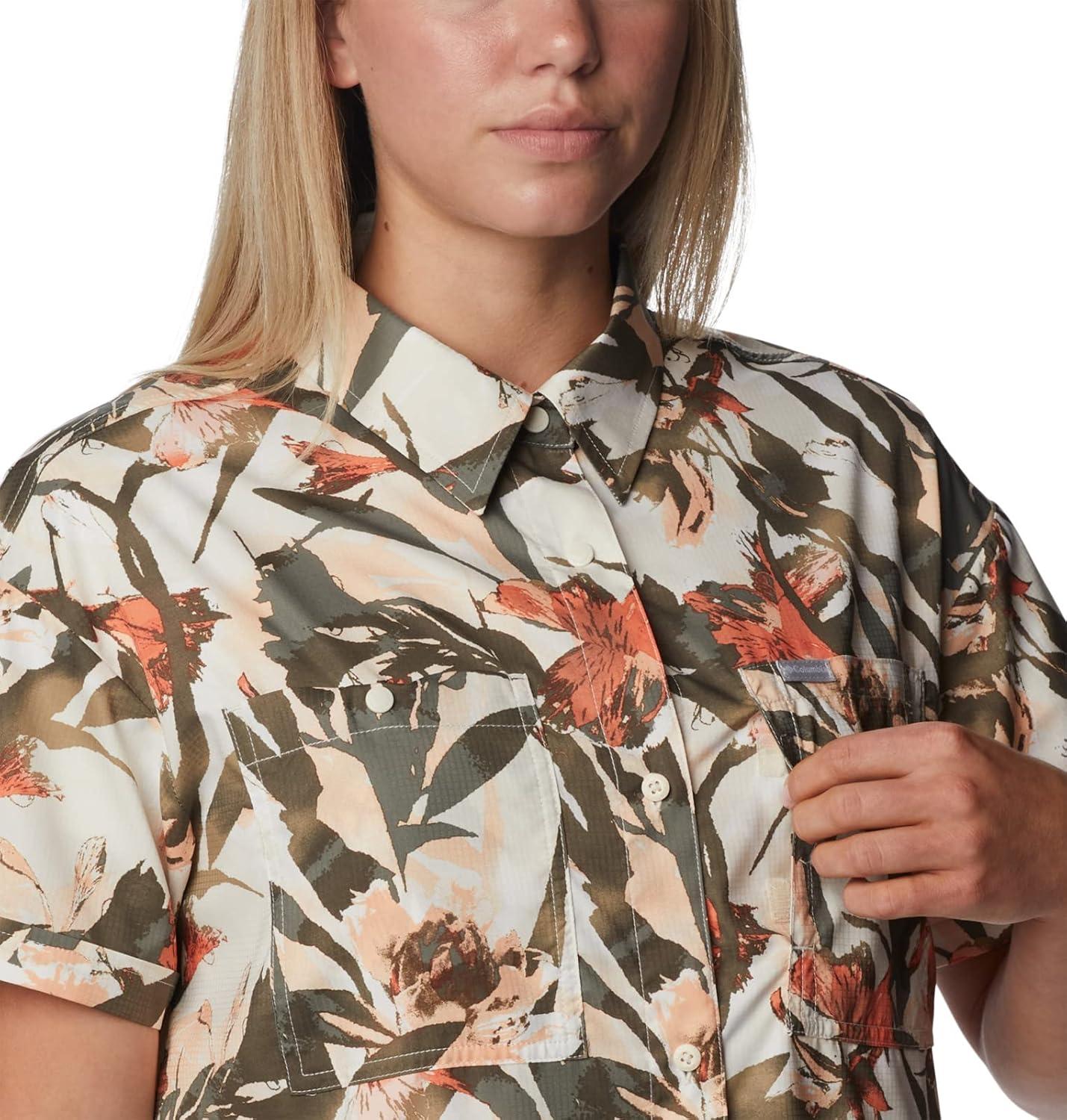 imageColumbia Womens Silver Ridge Utility Short Sleeve ShirtChalkFloriculture