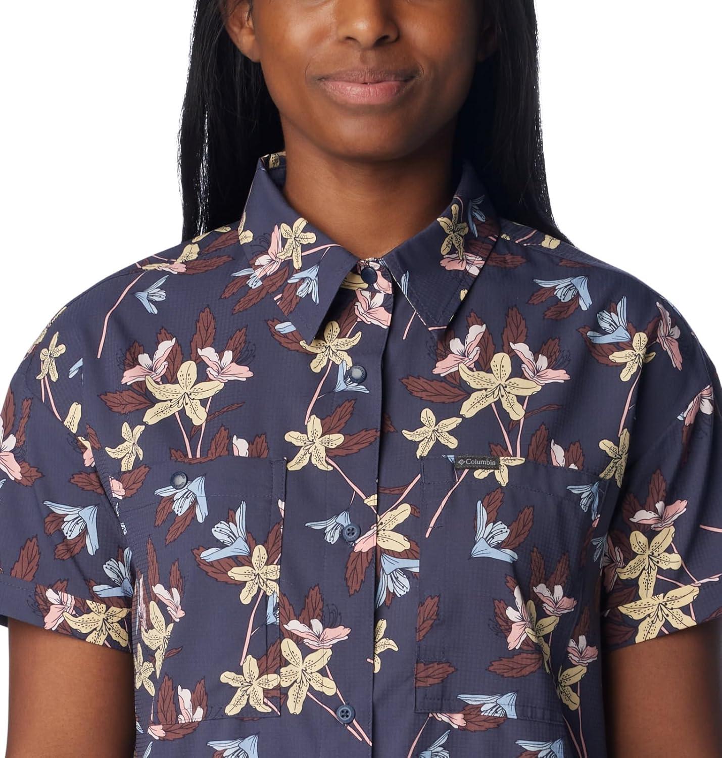 imageColumbia Womens Silver Ridge Utility Short Sleeve ShirtNocturnal Tiger Lilies