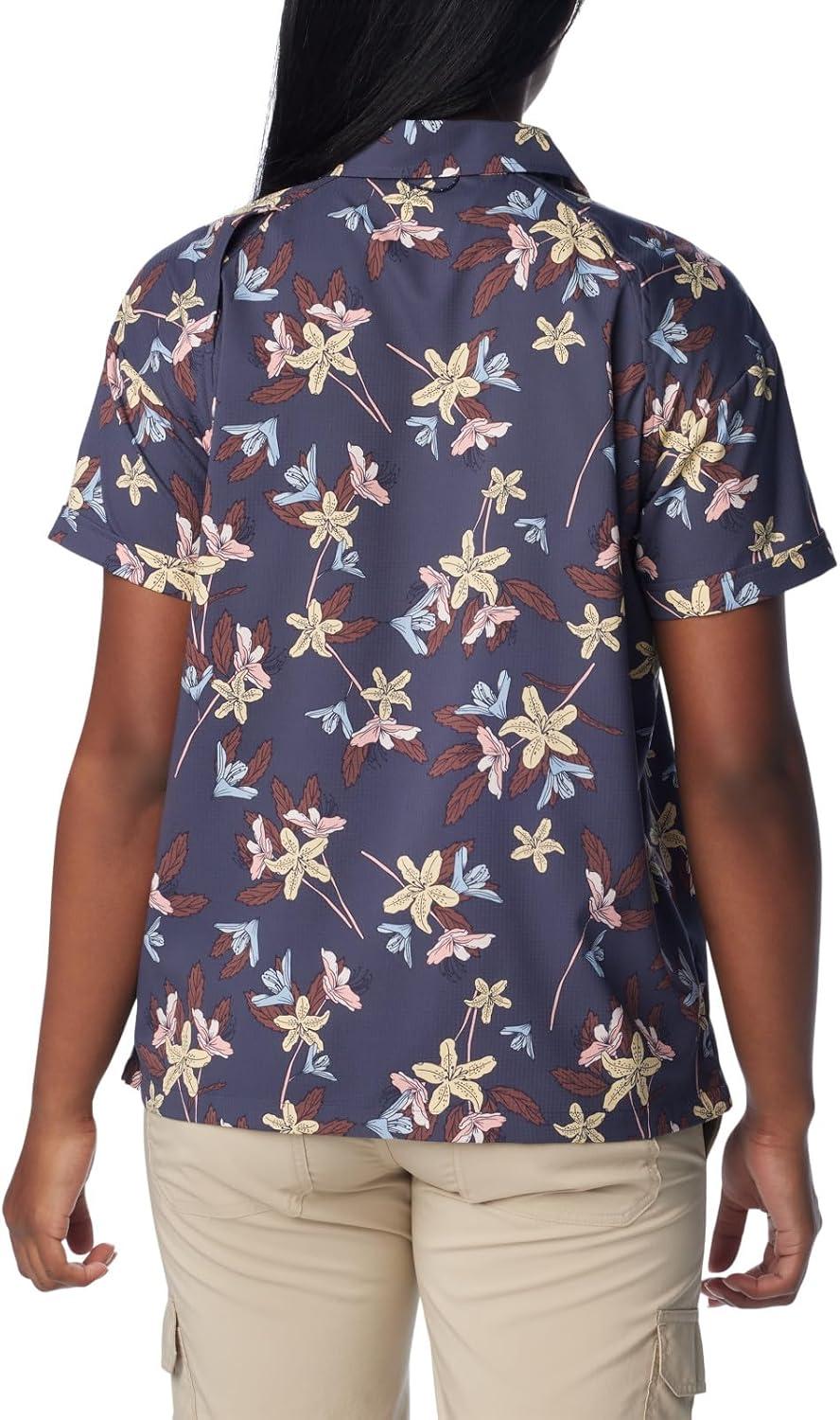 imageColumbia Womens Silver Ridge Utility Short Sleeve ShirtNocturnal Tiger Lilies