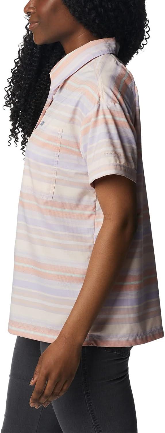 imageColumbia Womens Silver Ridge Utility Short Sleeve ShirtPeachPainted Hills Stripe
