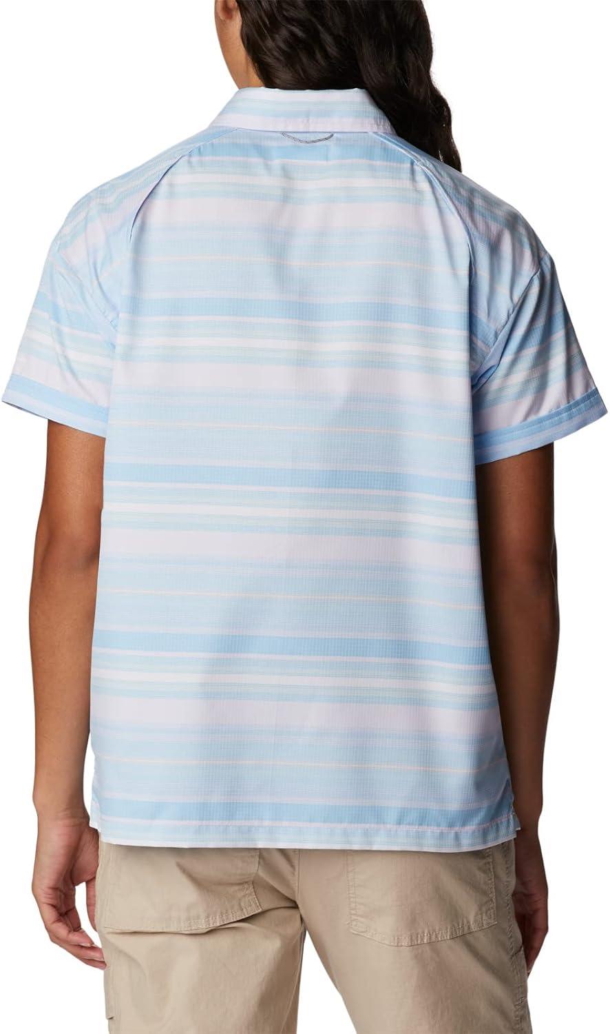 imageColumbia Womens Silver Ridge Utility Short Sleeve ShirtPurple TintPainted Hills Stripe