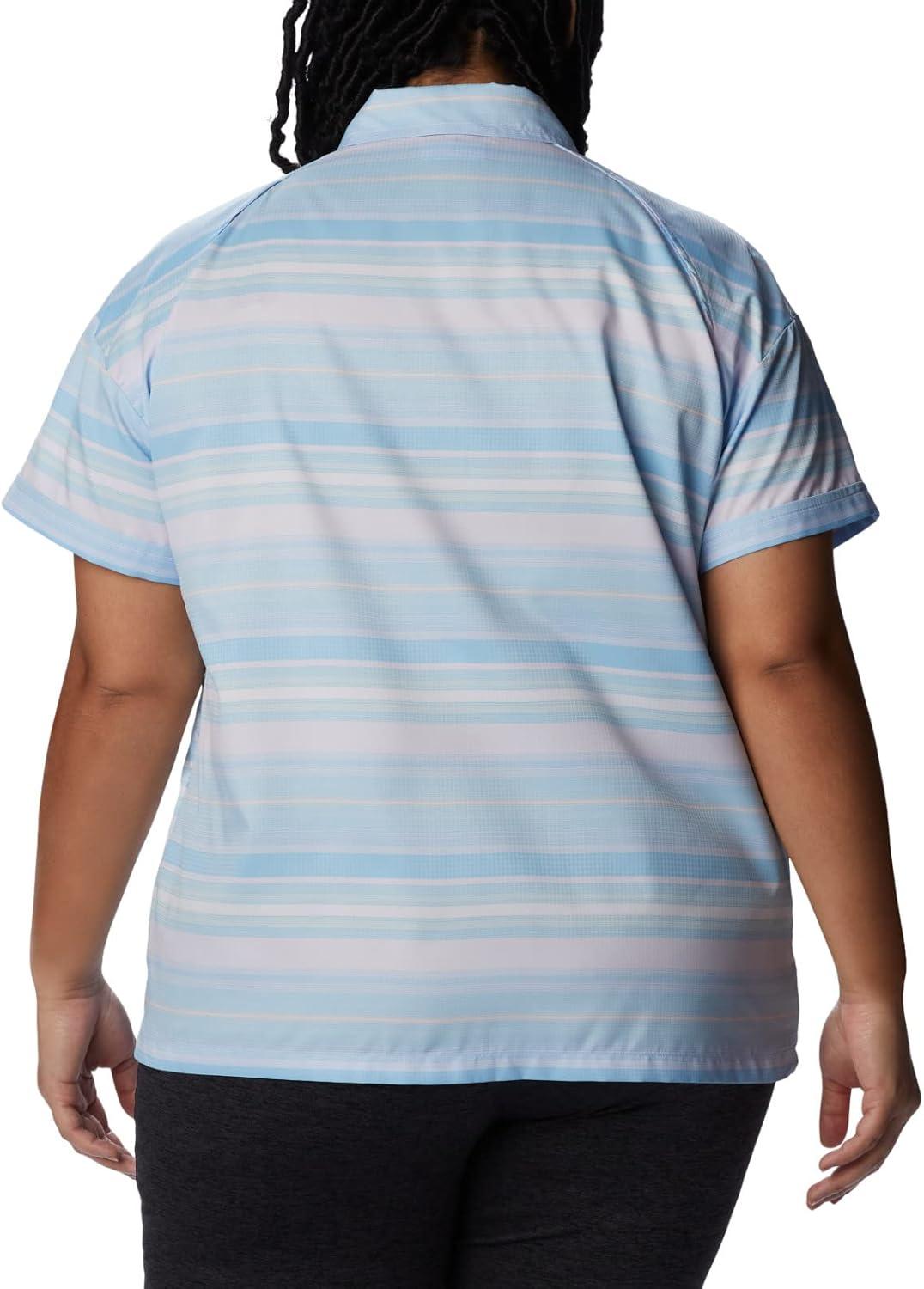 imageColumbia Womens Silver Ridge Utility Short Sleeve ShirtPurple TintPainted Hills Stripe