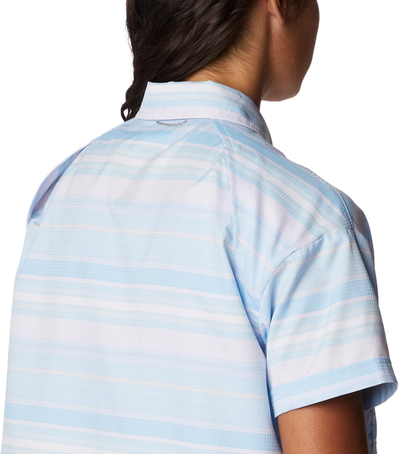 imageColumbia Womens Silver Ridge Utility Short Sleeve ShirtPurple TintPainted Hills Stripe