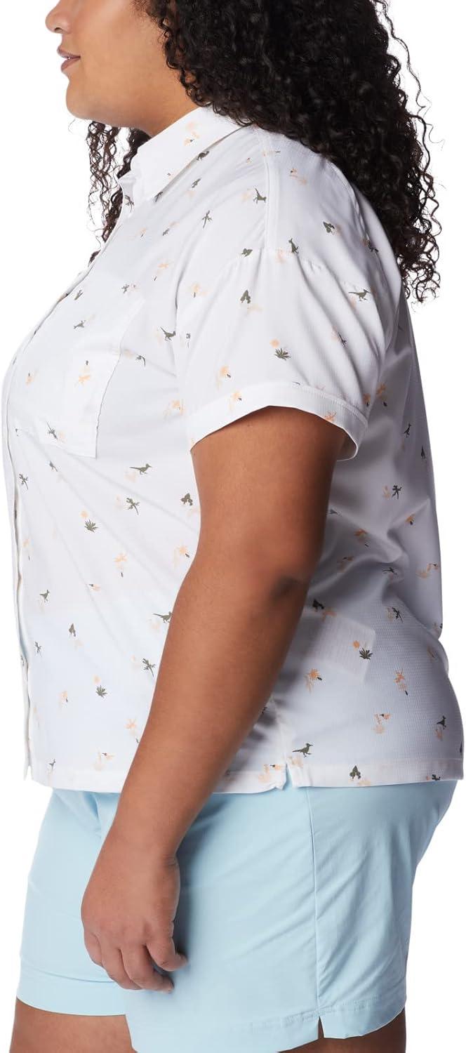 imageColumbia Womens Silver Ridge Utility Short Sleeve ShirtWhiteBaja Blitz