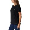 imageColumbia Womens Standard Endless Trail Running Tech TeeBlackPale Blue Montrail Graphic