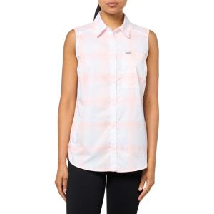 imageColumbia Womens Anytime Lite SleevelessPink Sand Picnic Plaid