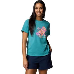 imageColumbia Womens Sun Trek Graphic Short Sleeve IiiTealBotanical Gem