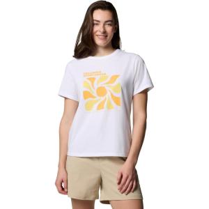 imageColumbia Womens Sun Trek Graphic Short Sleeve IiiWhiteWavy Rays