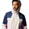 imageColumbia Mens Inner Limits III Waterproof Rain JacketDark StoneCollegiate NavyRazzle