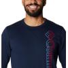 imageColumbia Mens M Logo Fleece CrewCollegiate NavyBluestone Vertical Spli