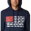 imageColumbia Mens PFG Fish Flag Ii HoodieCollegiate NavyWhite Usa