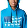 imageColumbia Mens PFG Fish Flag Ii HoodieCompass BlueWhite Offshore Fish