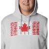 imageColumbia Mens PFG Fish Flag Ii HoodieCool GreyBright Red Canada