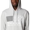 imageColumbia Mens PFG Fish Flag Ii HoodieCool GreyWhite Usa