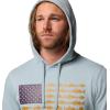 imageColumbia Mens PFG Fish Flag Ii HoodieCrushed BlueWhite Usa
