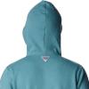 imageColumbia Mens PFG Fish Flag Ii HoodieTranquil TealOrange Reef Trout Flies