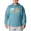 imageColumbia Mens PFG Fish Flag Ii HoodieTranquil TealOrange Reef Trout Flies