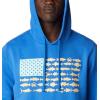 imageColumbia Mens PFG Fish Flag Ii HoodieVivid BlueCocoa Butter Mid Atlantic