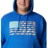 imageColumbia Mens PFG Fish Flag Ii HoodieVivid BlueCocoa Butter Mid Atlantic