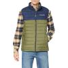 imageColumbia Mens Powder Lite VestStone GreenCollegiate Navy