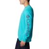 imageColumbia Mens Trek CrewBright Aqua HeatherCsc Sleeve Logo