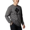 imageColumbia Mens Trek CrewCharcoal HeatherCsc Stacked Graphic